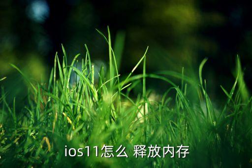  ios11怎么 释放内存