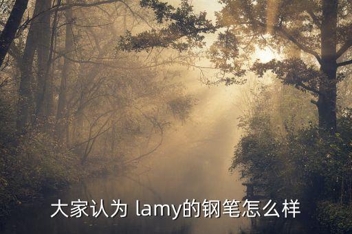 大家认为 lamy的钢笔怎么样