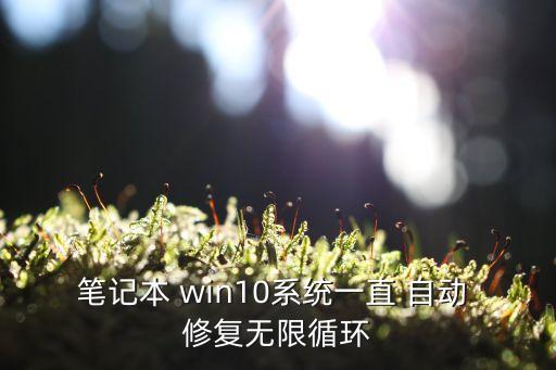 笔记本 win10系统一直 自动 修复无限循环