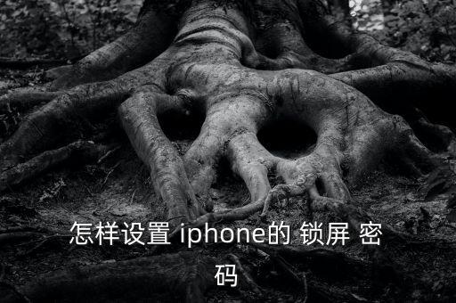 怎样设置 iphone的 锁屏 密码