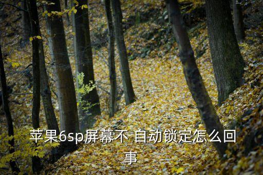  苹果6sp屏幕不 自动锁定怎么回事