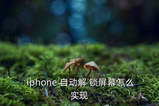  iphone 自动解 锁屏幕怎么实现