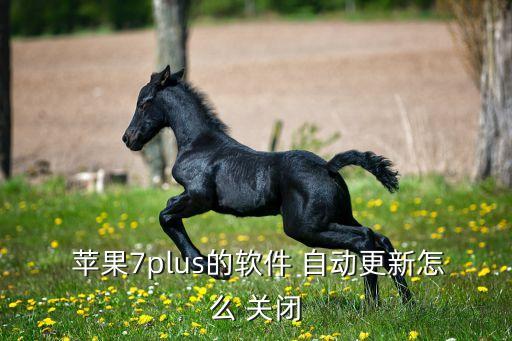  苹果7plus的软件 自动更新怎么 关闭