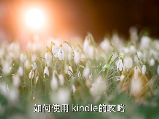 如何使用 kindle的攻略