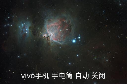 vivo手机 手电筒 自动 关闭