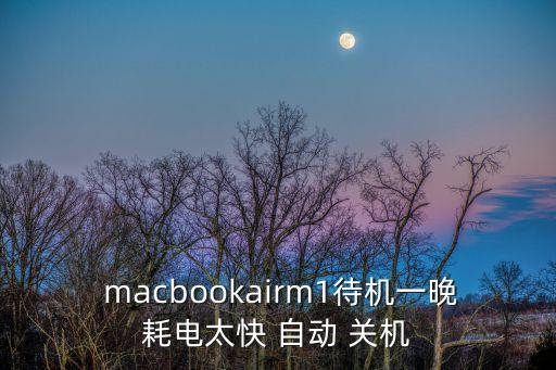  macbookairm1待机一晚耗电太快 自动 关机