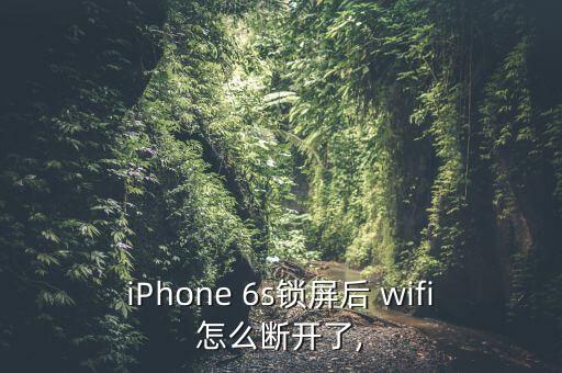 iphone 6s锁屏后 wifi怎么断开了,