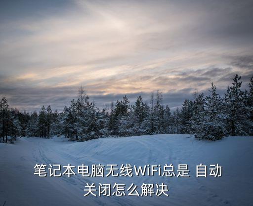  笔记本电脑无线wifi总是 自动关闭怎么解决