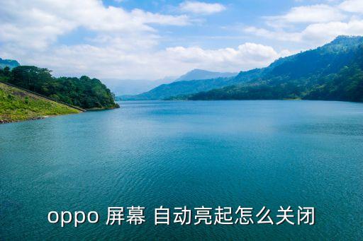 oppo 屏幕 自动亮起怎么关闭