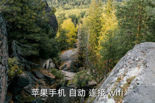 苹果手机 自动 连接 wifi