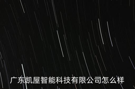 广东凯屋智能科技有限公司怎么样