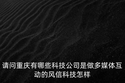 请问重庆有哪些科技公司是做多媒体互动的风信科技怎样