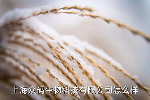 上海众码生物科技有限公司怎么样