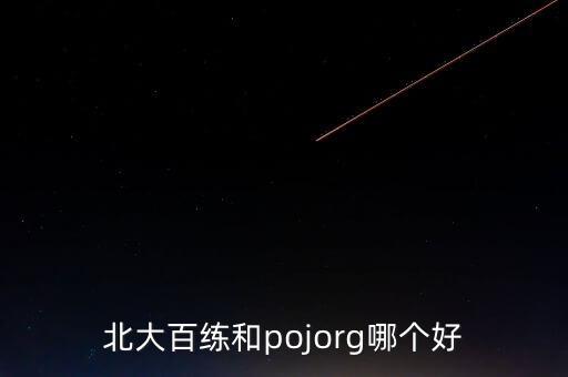 北大百练和pojorg哪个好