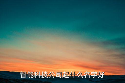 智能科技公司起什么名字好