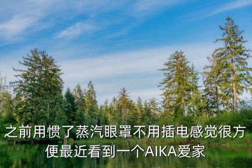 之前用惯了蒸汽眼罩不用插电感觉很方便最近看到一个aika爱家