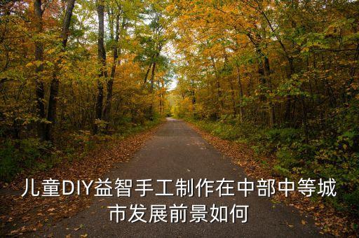 儿童diy益智手工制作在中部中等城市发展前景如何