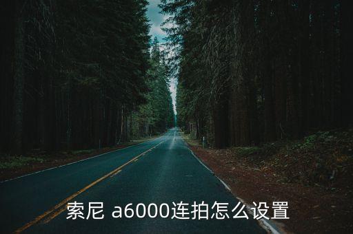  索尼 a6000连拍怎么设置