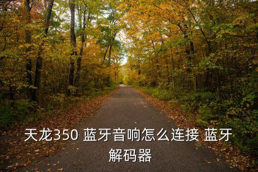 天龙350 蓝牙音响怎么连接 蓝牙 解码器