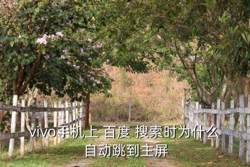 vivo手机上 百度 搜索时为什么 自动跳到主屏