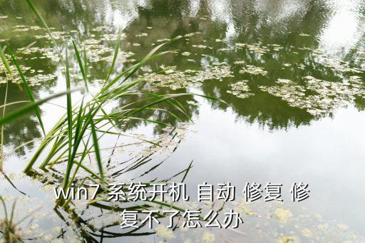 win7 系统开机 自动 修复 修复不了怎么办