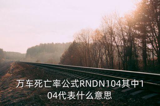 万车死亡率公式rndn104其中104代表什么意思