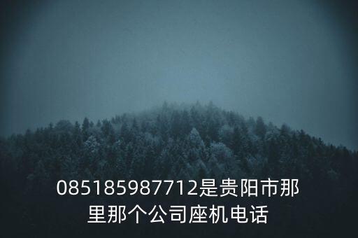 085185987712是贵阳市那里那个公司座机电话