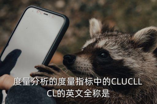 度量分析的度量指标中的clucllcl的英文全称是