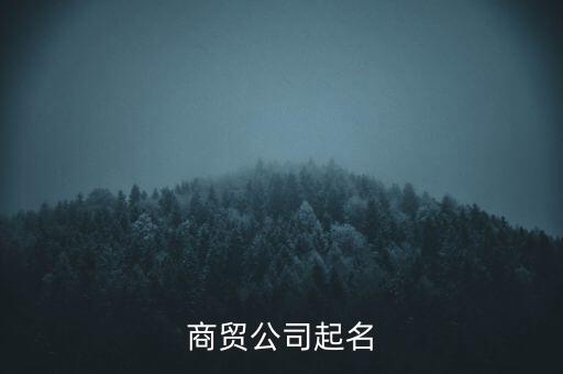 商贸公司起名