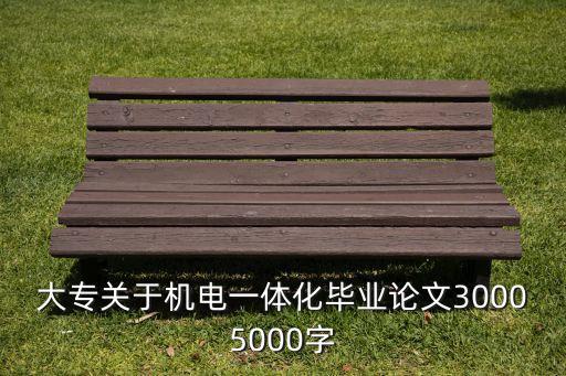 大专关于机电一体化毕业论文30005000字