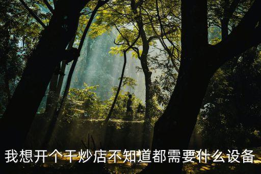 炒干货设备，我想开个干炒店不知道都需要什么设备