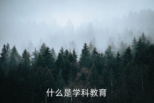 什么是学科教育