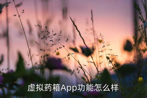 虚拟药箱app功能怎么样