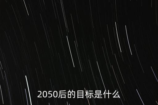 2050后的目标是什么