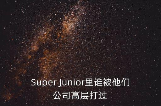 super junior里谁被他们公司高层打过