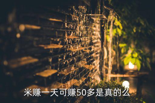 米赚一天可赚50多是真的么