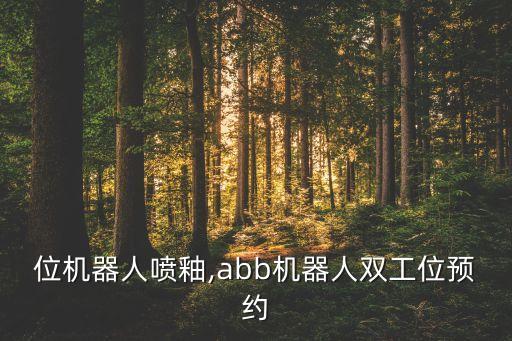 双工位机器人喷釉,abb机器人双工位预约