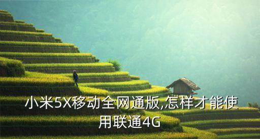  小米5x移动全网通版,怎样才能使用联通4g