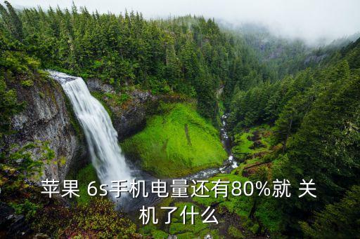 苹果 6s手机电量还有80%就 关机了什么