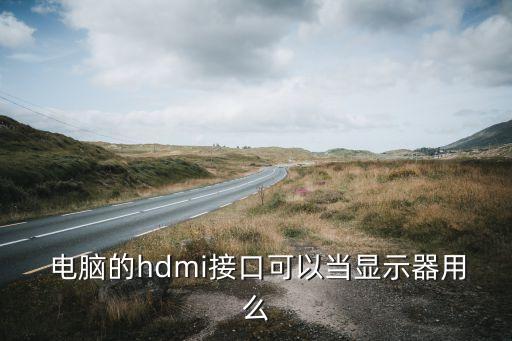  电脑的hdmi接口可以当显示器用么