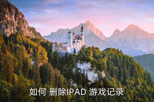 如何 删除ipad 游戏记录