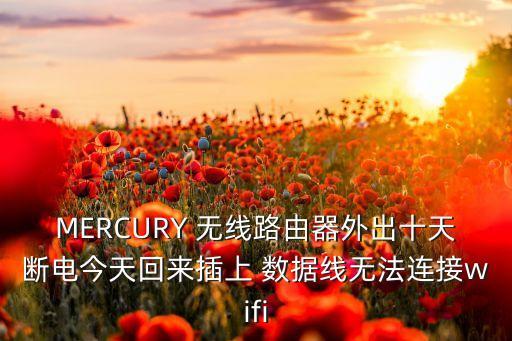 mercury 无线路由器外出十天断电今天回来插上 数据线无法连接wifi