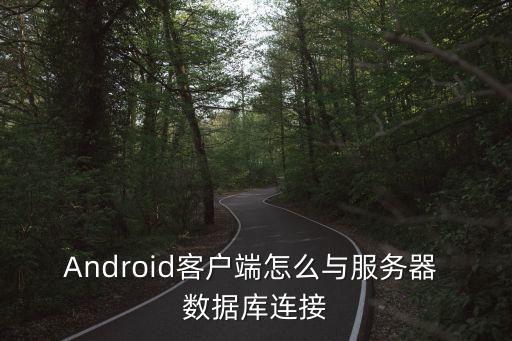 android客户端怎么与服务器 数据库连接