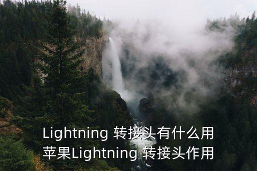 lightning 转接头有什么用苹果lightning 转接头作用