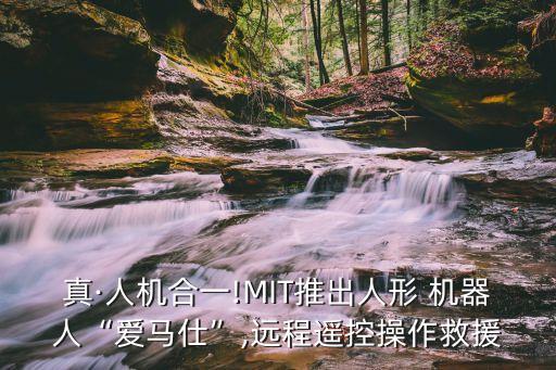 真·人机合一!mit推出人形 机器人“爱马仕”,远程遥控操作救援