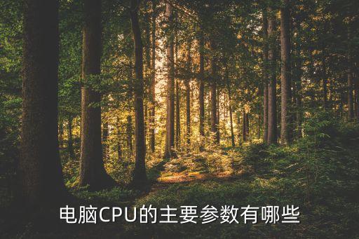 电脑cpu的主要参数有哪些