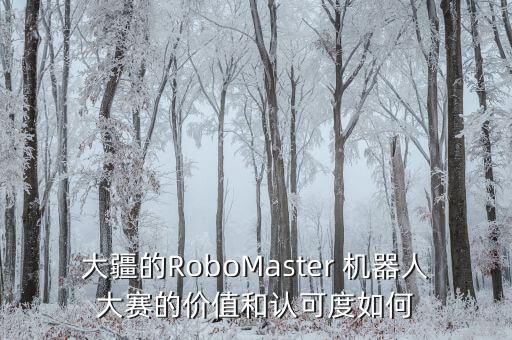 大疆的robomaster 机器人大赛的价值和认可度如何