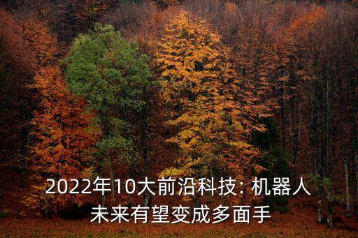 2022年10大前沿科技: 机器人 未来有望变成多面手