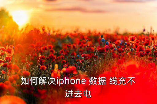 如何解决iphone 数据 线充不进去电