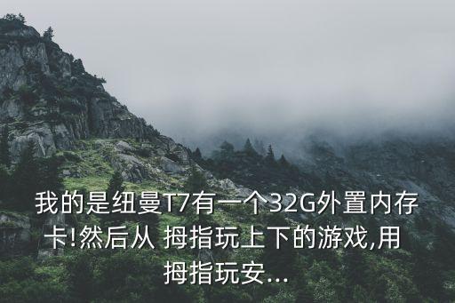 我的是纽曼t7有一个32g外置内存卡!然后从 拇指玩上下的游戏,用 拇指玩安...